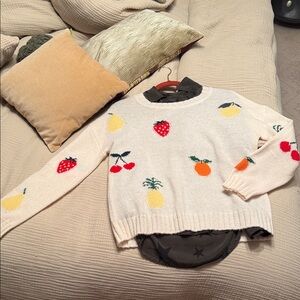 Rails Medium Fruit Patterned Sweater